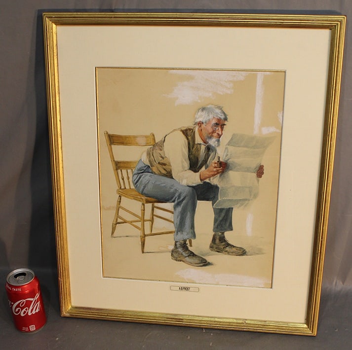 Signed Arthur B. Frost Watercolor And Gauche On Paper (1 of 7)