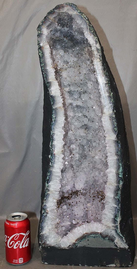 Amethyst Crystal Geode Stone 25" Tall (1 of 4)