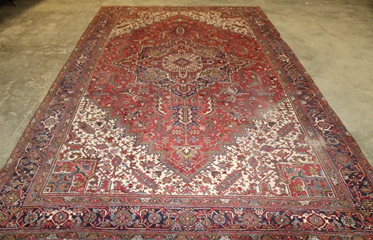 Large Hand Made 10' X 16' Oriental Rug (Has Moth Damage) (1 of 6)
