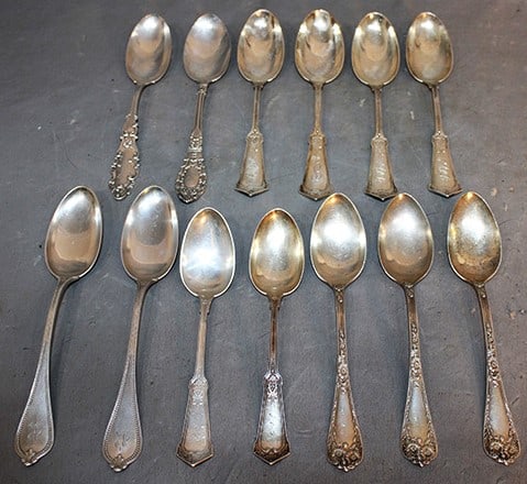 13 Large Sterling Silver Serving Spoons 22.88 Ozt (1 of 3)