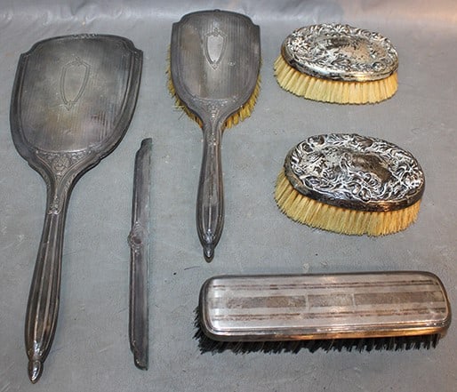 6 Pieces Of Sterling Dresser Set Pieces (1 of 3)