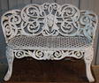 Heavy Antique Cast Iron Garden Bench With Grapes