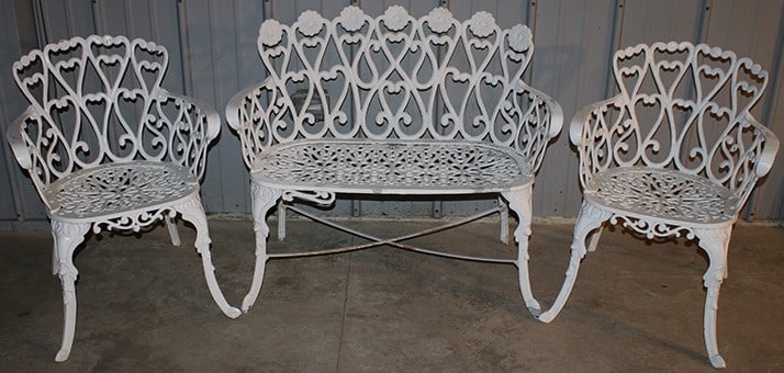 3 Piece Vintage Cast Aluminum Garden Set (1 of 4)