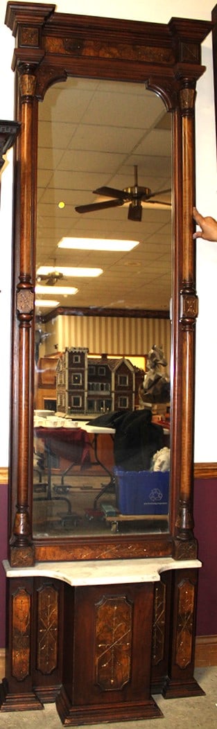 Sweet 2 Piece Renaissance Marble Top Pier Mirror (1 of 4)
