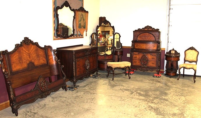 Incredible 9 Piece Inlaid Deco Bedroom Set (One Of The Best) (1 of 16)