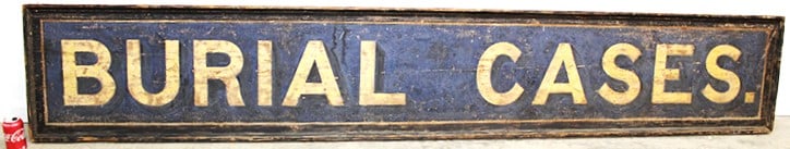 Late 19Th C - Early 20Th C. Burial Sign In Original Paint (1 of 6)