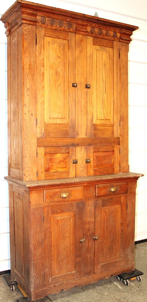 Nice 2 Piece Chestnut Step Back Cupboard (1 of 8)