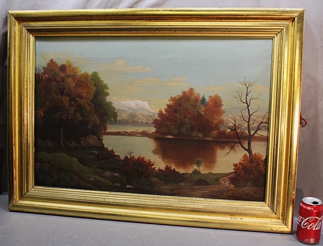 Large Hudson River Painting Oil On Canvas (1 of 7)