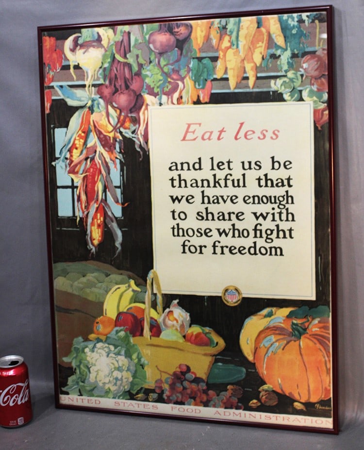 Original WWI Poster 1918 U.S. Food Administration Litho (1 of 6)
