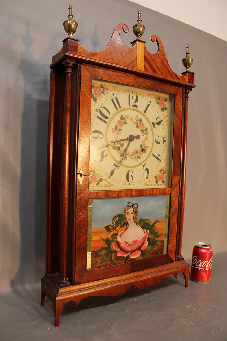 Older Reproduction Of Eli Terry Pillar And Scroll Clock (1 of 5)