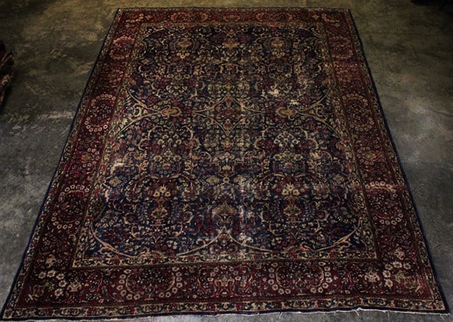 Early Handmade Tightly Woven Oriental Room Size Rug (1 of 7)