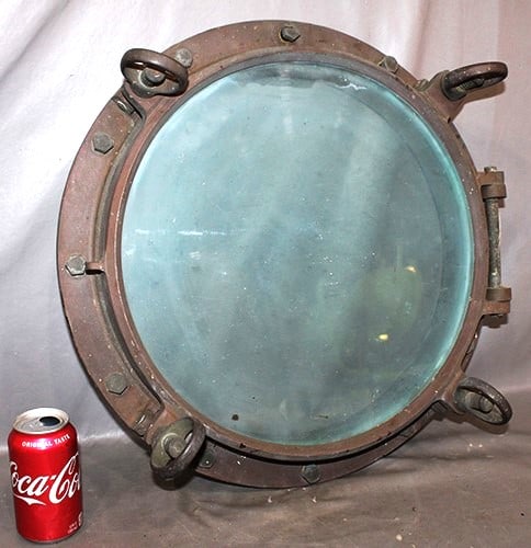 Super 20" Antique Solid Brass Ship Port Hole (1 of 3)