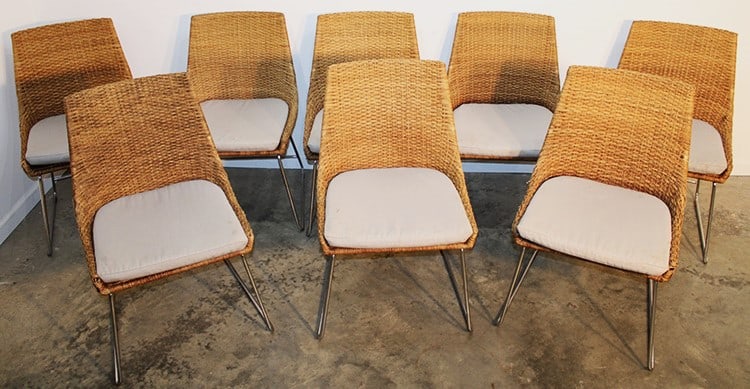 Set Of 8 Rattan Mid Century Style Chairs (Mcguire Of San Francisco) (1 of 6)