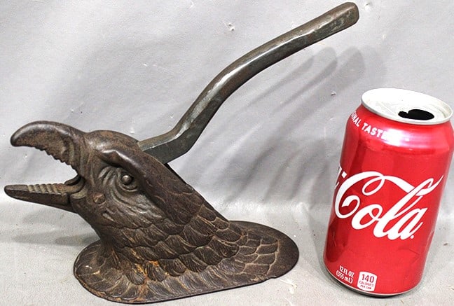 19Th C. Eagle Head Cast Iron Nut Cracker (1 of 4)