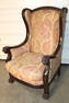 Large Victorian Wing Back With Open Mouth Lion Arms