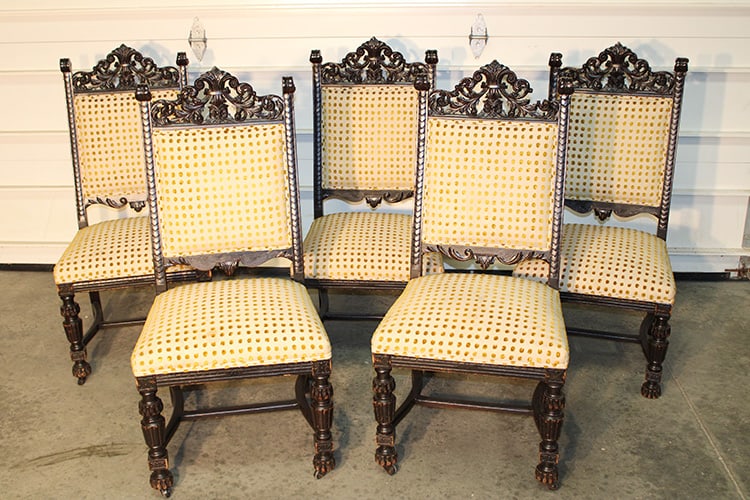 Set Of 5 Oak Horner Quality Chairs (1 of 5)