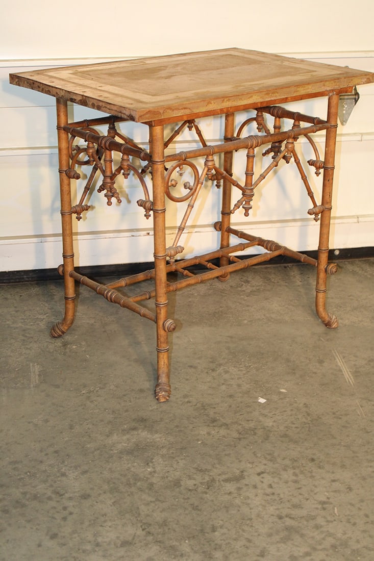 American Horner Quality Faux Bamboo Table (1 of 6)