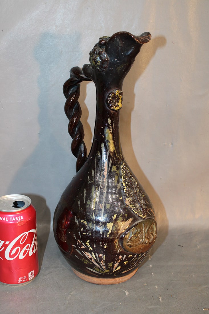Early Canakkale Earthenware Pottery Ewer 14" Tall (1 of 6)