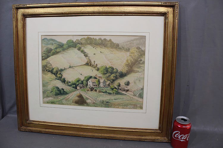 Watercolor Signed Andre Smith 1880-1959 (1 of 4)