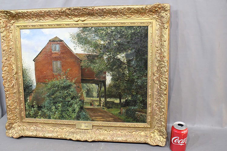 Artist Signed Painting Henry James Sage Oil On Canvas (1 of 5)