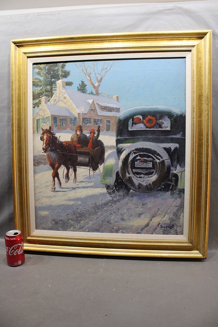 Oil On Canvas Signed Paul Strayer 1885-1981 (1 of 3)