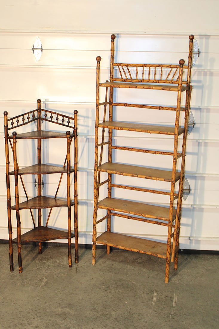 2 All Original Bamboo Bookshelves (1 of 4)