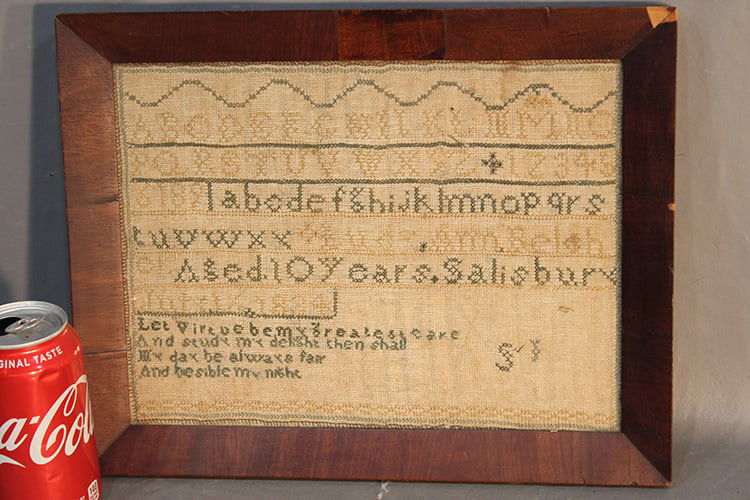 1834 Sampler (10 Years Salisbury) Ann Belch (1 of 3)