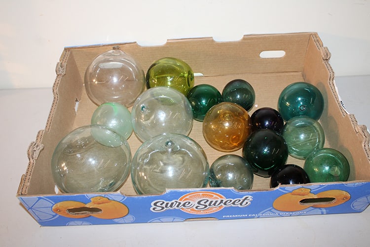Group Of 16 Hand Blown Vintage Witched Balls: Group of 16 hand blown vintage witched balls. Many large, several colors. Estate fresh.