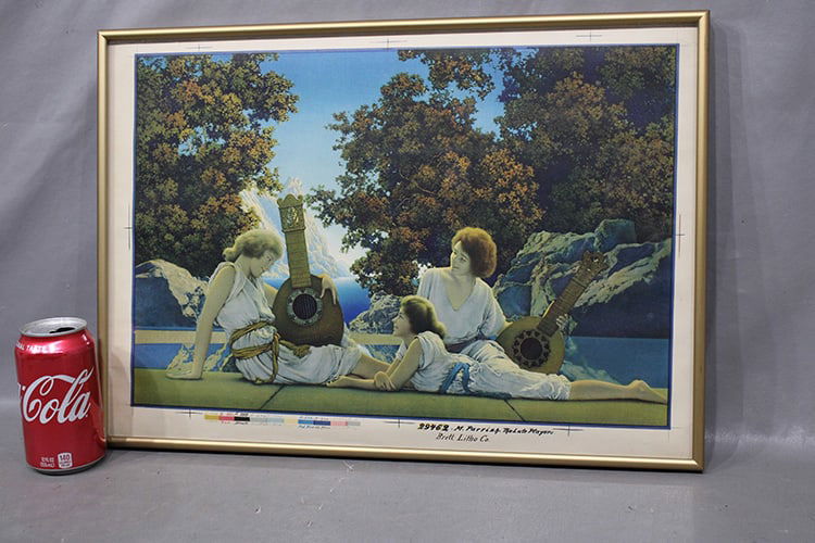 Rare Maxfield Parrish Artist Proof With Color Chart "Lute Players" (1 of 4)