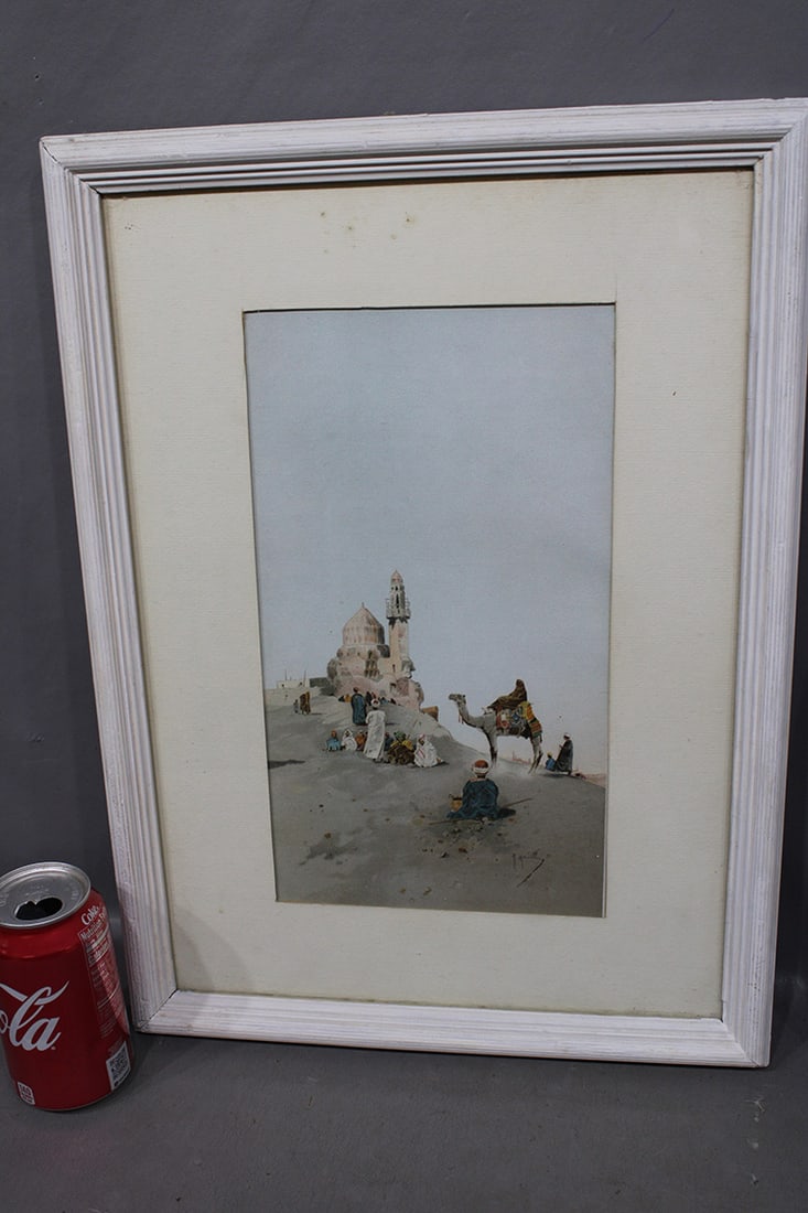 Watercolor On Card Signed R. Mainella (Raffaele) (1 of 4)