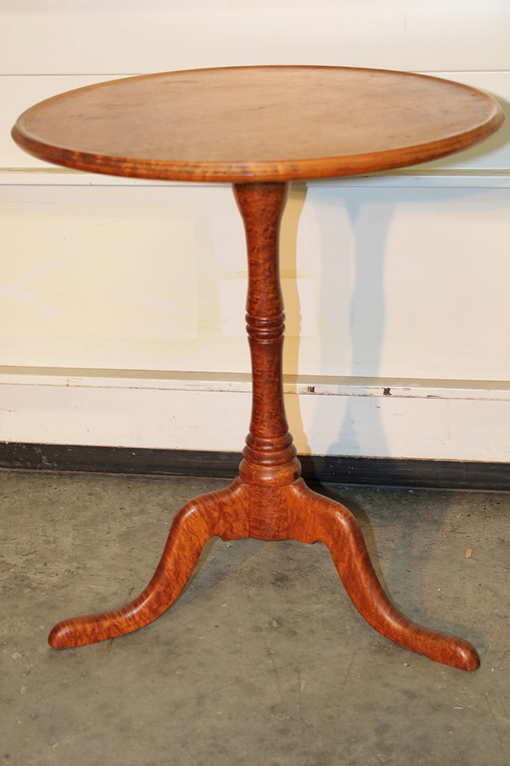 Sweet Figured Maple Snake Leg Candlestand (1 of 5)