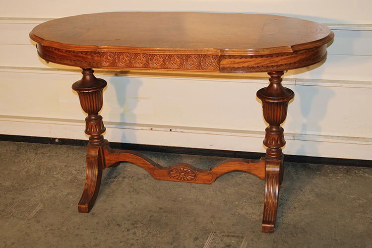 Pretty Marquetry Inlaid Sofa Table (1 of 4)