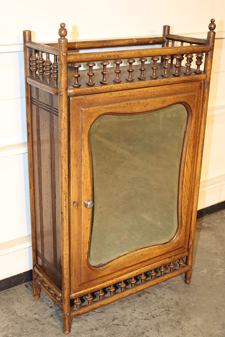 Stick And Ball Oak Medicine Cabinet (1 of 4)