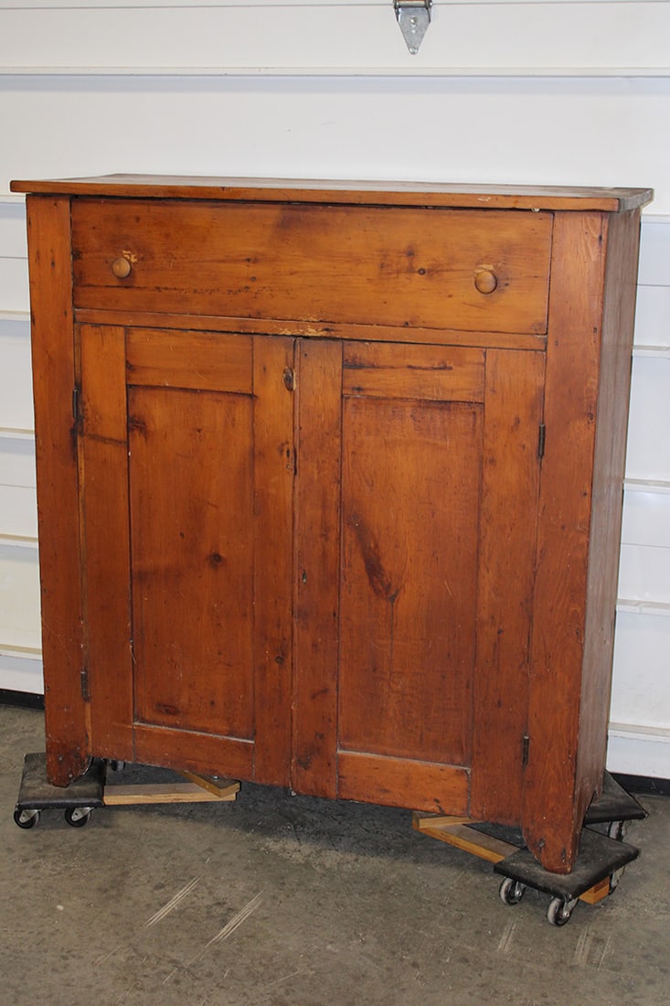 Clean 19Th C. Pine Jelly Cupboard (1 of 3)