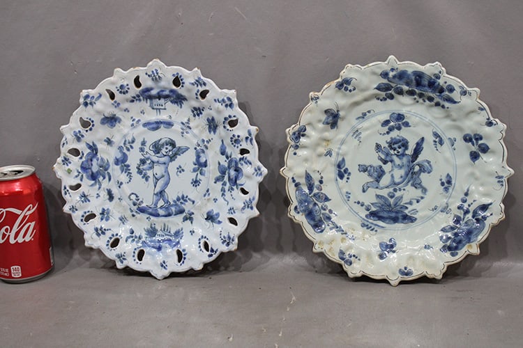 Pair Of Early 19Th C. Mark Cantagalli 9 1/2 Redware Plates (1 of 4)