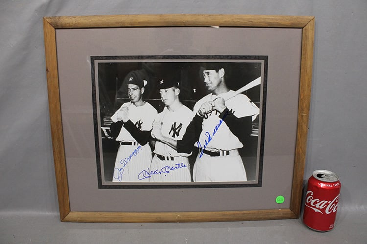 Joe DiMaggio, Mickey Mantel, Ted Williams Autographed Photo (1 of 4)