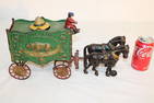 Super Hubley Royal Circus farmer wagon. Estate fresh, original paint. Farms head pops up when the