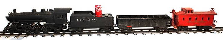 Hard to find 1930's oversize outdoor Buddy-L train set. Original labels and tracks (track is 8'
