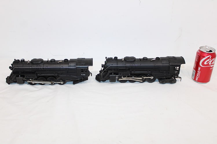2 nice Lionel O Gauge engines #726 and #736 (Berkshires) in nice condition. Private collection (1 of 5)