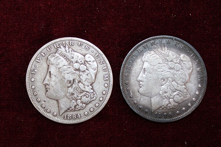 2 Morgan Silver Dollars (1 of 2)