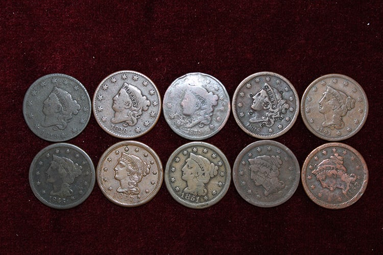 10 Large Cents (1 of 2)
