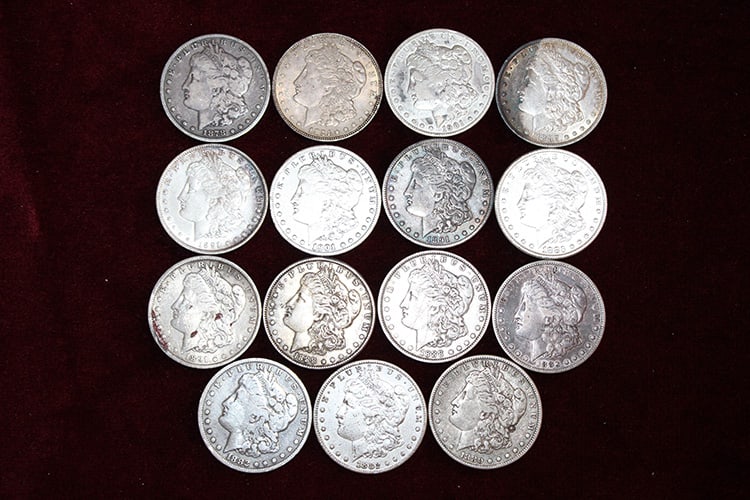 15 Morgan Silver Dollars (1 of 3)