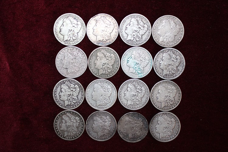 16 Morgan Silver Dollars (1 of 3)