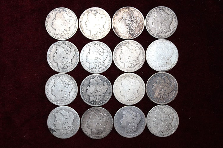 16 Morgan Silver Dollars (1 of 3)