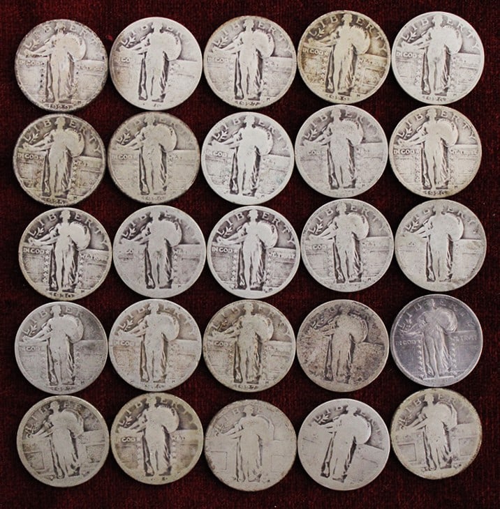 25 Standing Liberty Silver Quarters (1 of 11)
