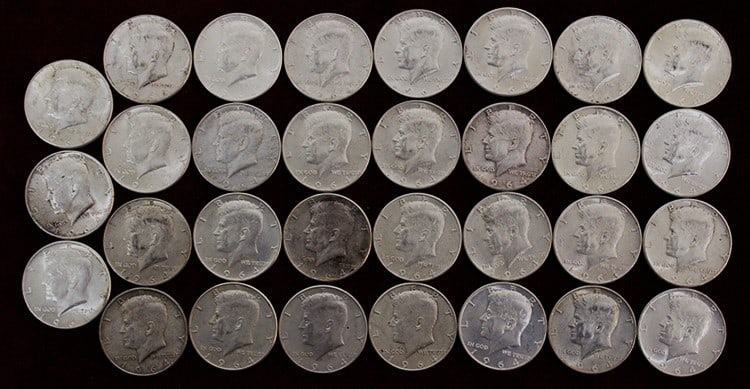 31 Silver 1964 Kennedy Halves 12.5 Ozt (1 of 7)