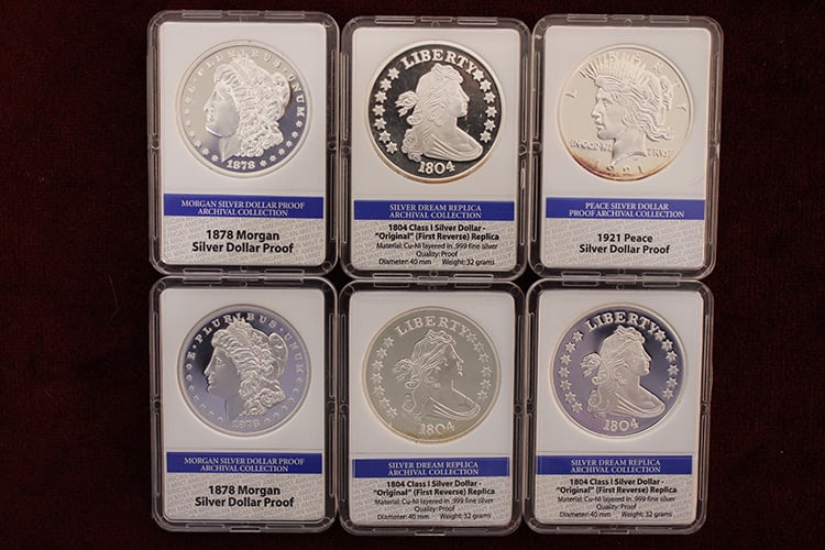6 Morgan Silver Archival Collection By American Mint (1 of 6)