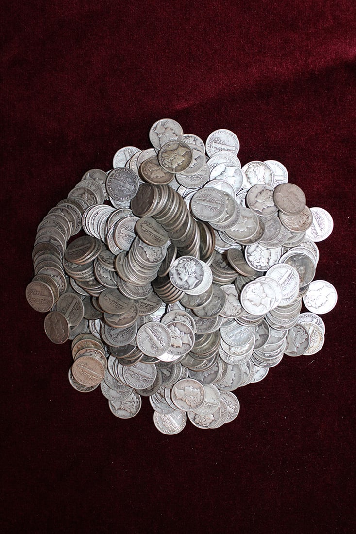 377 Silver Mercury Dimes (1 of 3)