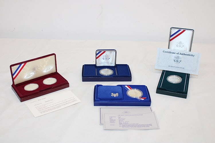5 Silver Proof Commemorative Silver Dollars (1 of 10)
