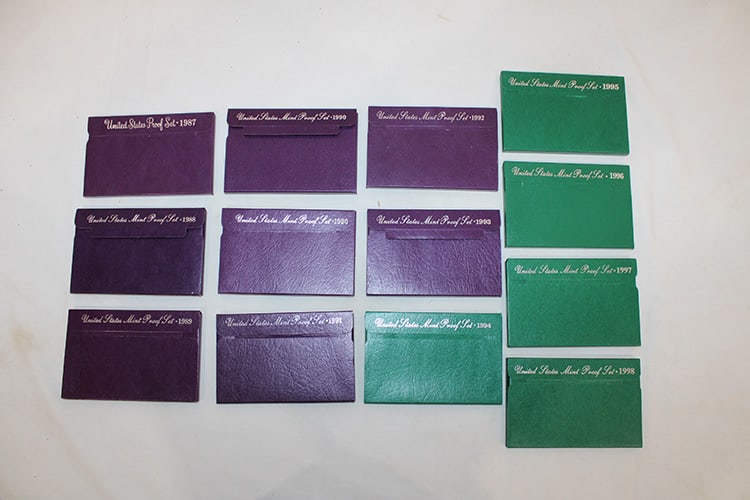 13 U.S. Proof Sets From 1987-1998 (1 of 3)